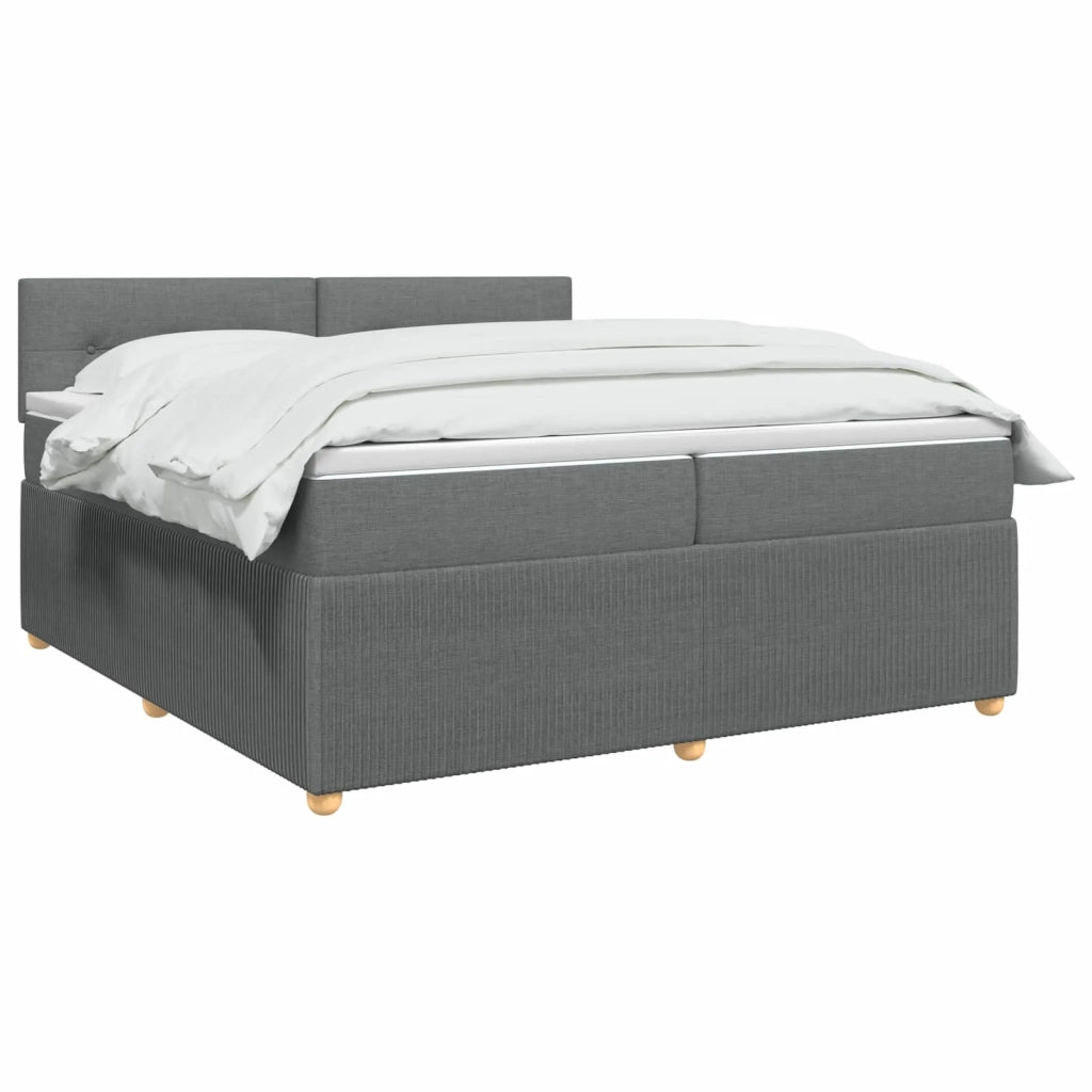 Letto box spring con materasso Grigio Scuro 200 x 200 cm 3453010