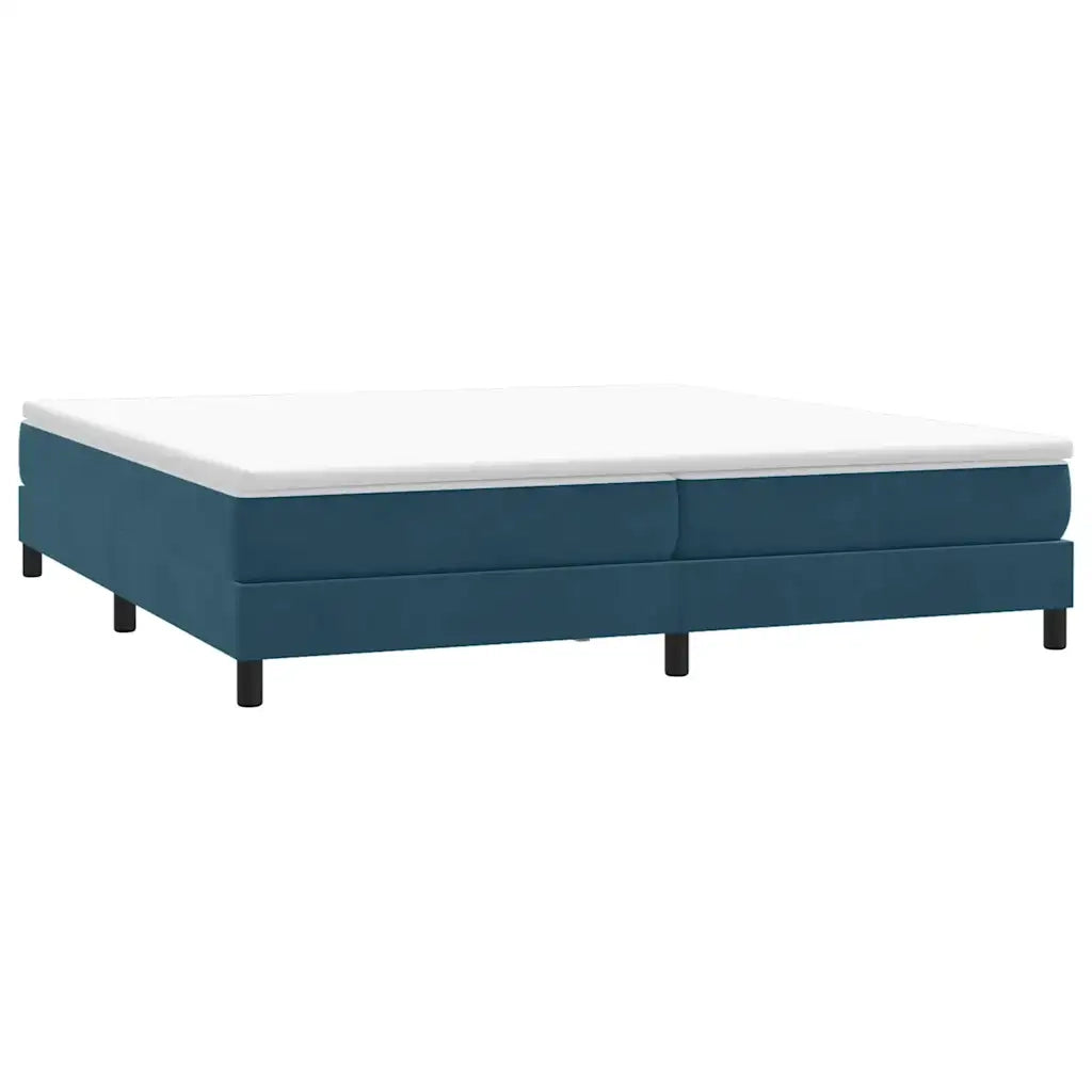 Letto a Molle senza Materasso Blu Scuro 200x210 cm in Velluto 3315847