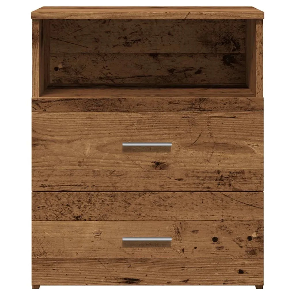 Comodino-Tavolino da notte Legno Antico 50x32x60 cm in Legno Multistrato