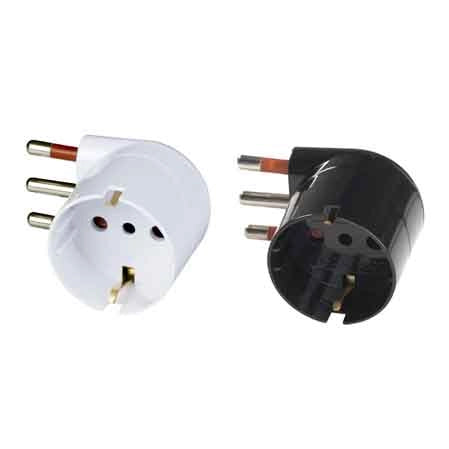 ADATTATORE SALVASPAZIO 90  ° SCHUKO 16A ROSI 2P+T - prese 10 2P+T Col. Nero - ROSI