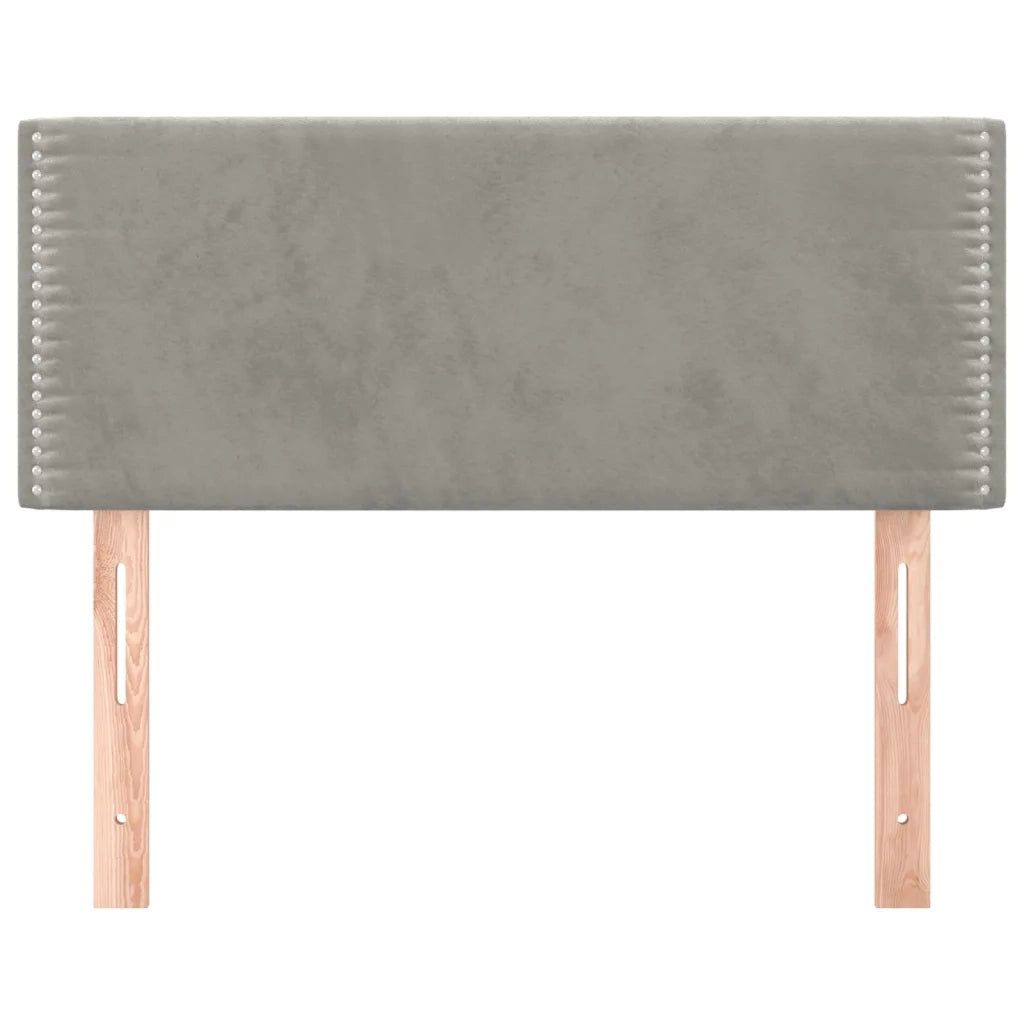 Testiera Grigio Chiaro 90x5x78/88 cm in Velluto