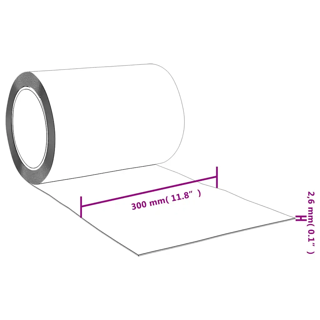Tenda per Porte Rossa 300 mm x 2,6 mm 25 m in PVC