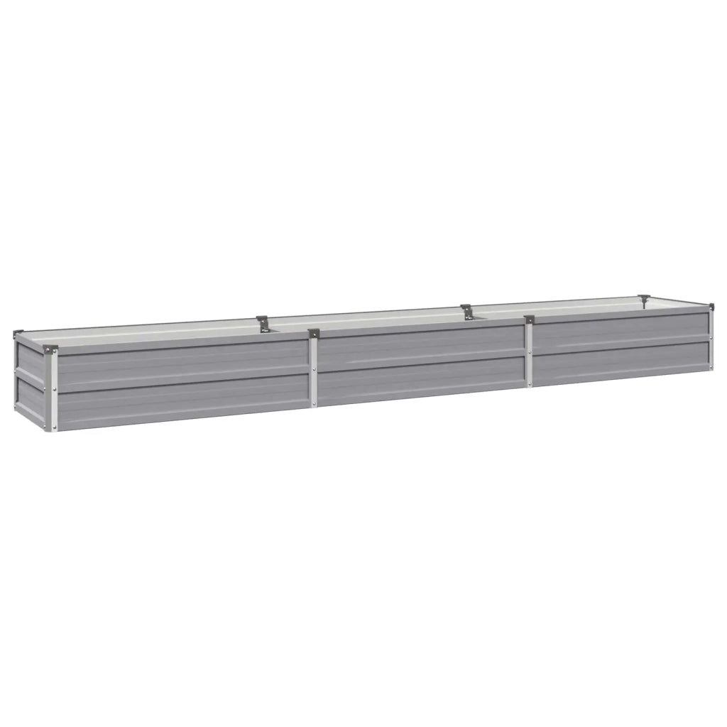 Letto rialzato da giardino Grigio 240 x 40 x 24 cm 8006332