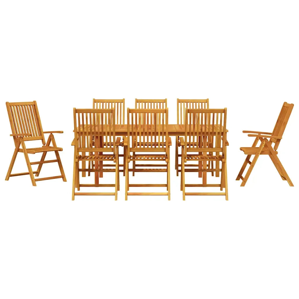 Set da Pranzo per Giardino 9 pcs Marrone 3375622