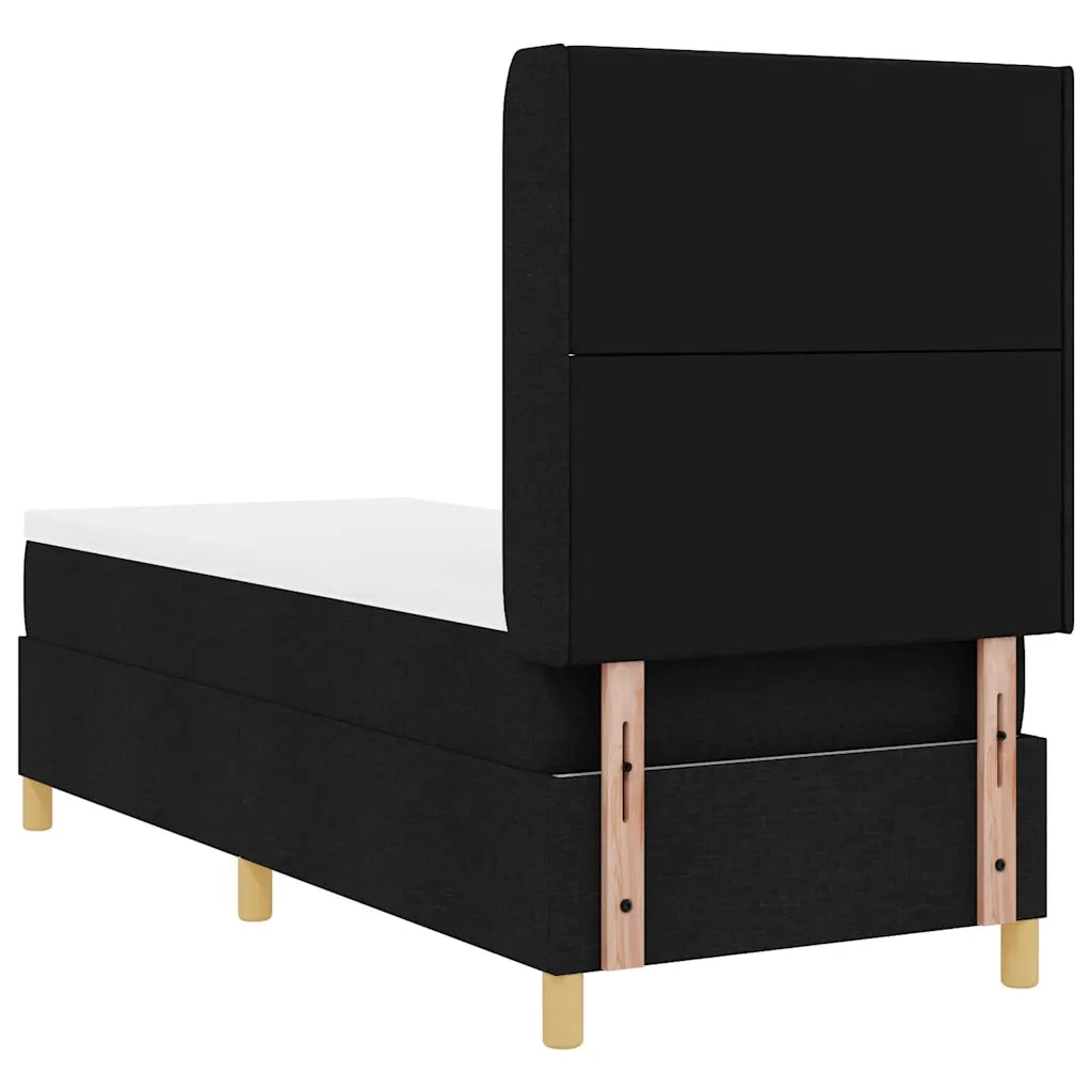 Letto a molle con strisce LED Nero 80 x 200 cm Tessuto 3343723
