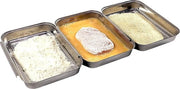 Stazione per formaggio, 3-delicata, formaggio professionale costituita da 3 piatti in acciaio inox (ciascuno 18 x 15,5 cm), spazievendente, stivabile, lavastoviglie resistente
