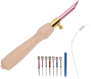 Kit per Puntare - Aghi per Broderia - Fai da Te - Maniglione in Legno - 1