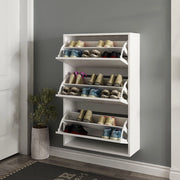 Mobile Portascarpe Irgoli, Scarpiera 6 Ripiani, 70x25x109h cm Bianco