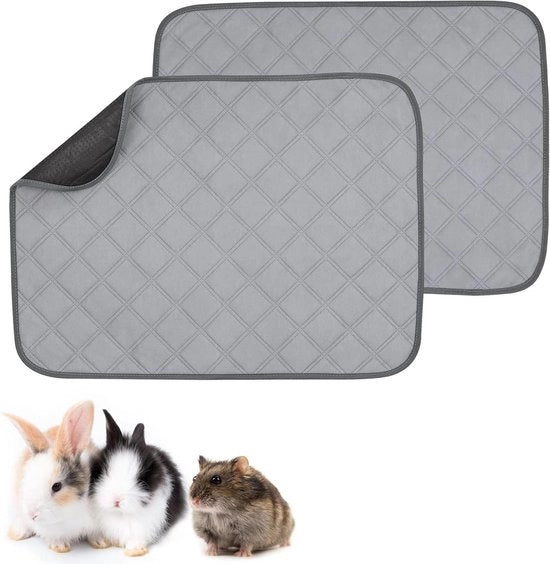 Cuscino assorbente acqua impermeabile lavabile da 60 x 45 cm - pavimento antiscivolo per conigli, chinchilla ed egel - materassino impermeabile riciclabile - pavimento morbido per la formazione - da 60 x 45 cm