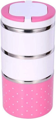 Contenitore da picnic - Contenitore alimentare - Porta pasti - Isolamento a doppia parete - 1200 ml - Rosa