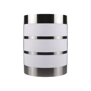 APPLIQUE PER ESTERNO E27 SEMICILINDRICA IN ACCIAIO E PVC - LAMAPADA DA PARETE DESIGN MODERNO E RESISTENTE