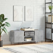 Mobile Porta Dischi Grigio Cemento 121x38x48 Legno Multistrato 831680