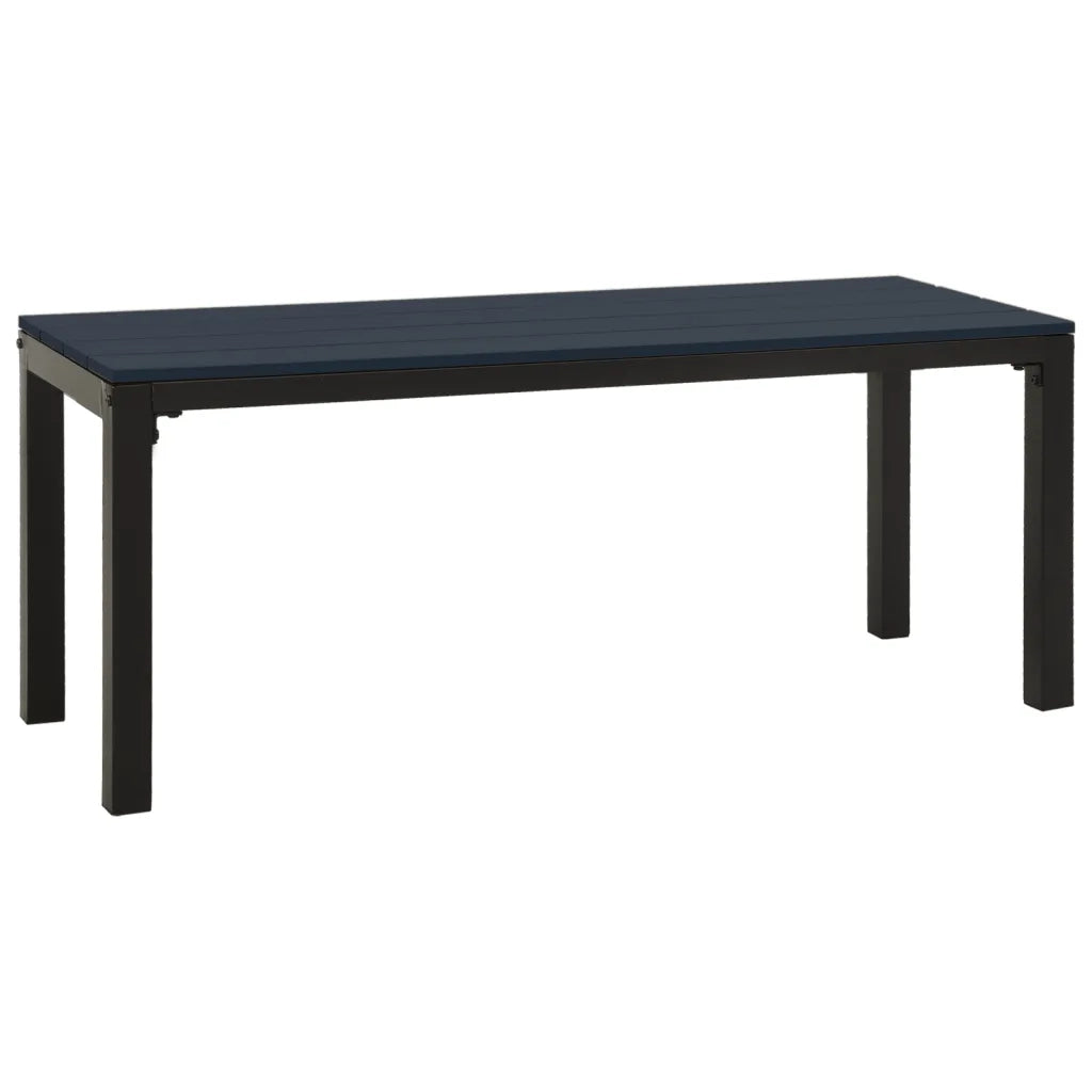 Set da Pranzo da Giardino 3 pz in Acciaio e WPC Nero cod mxl 36606