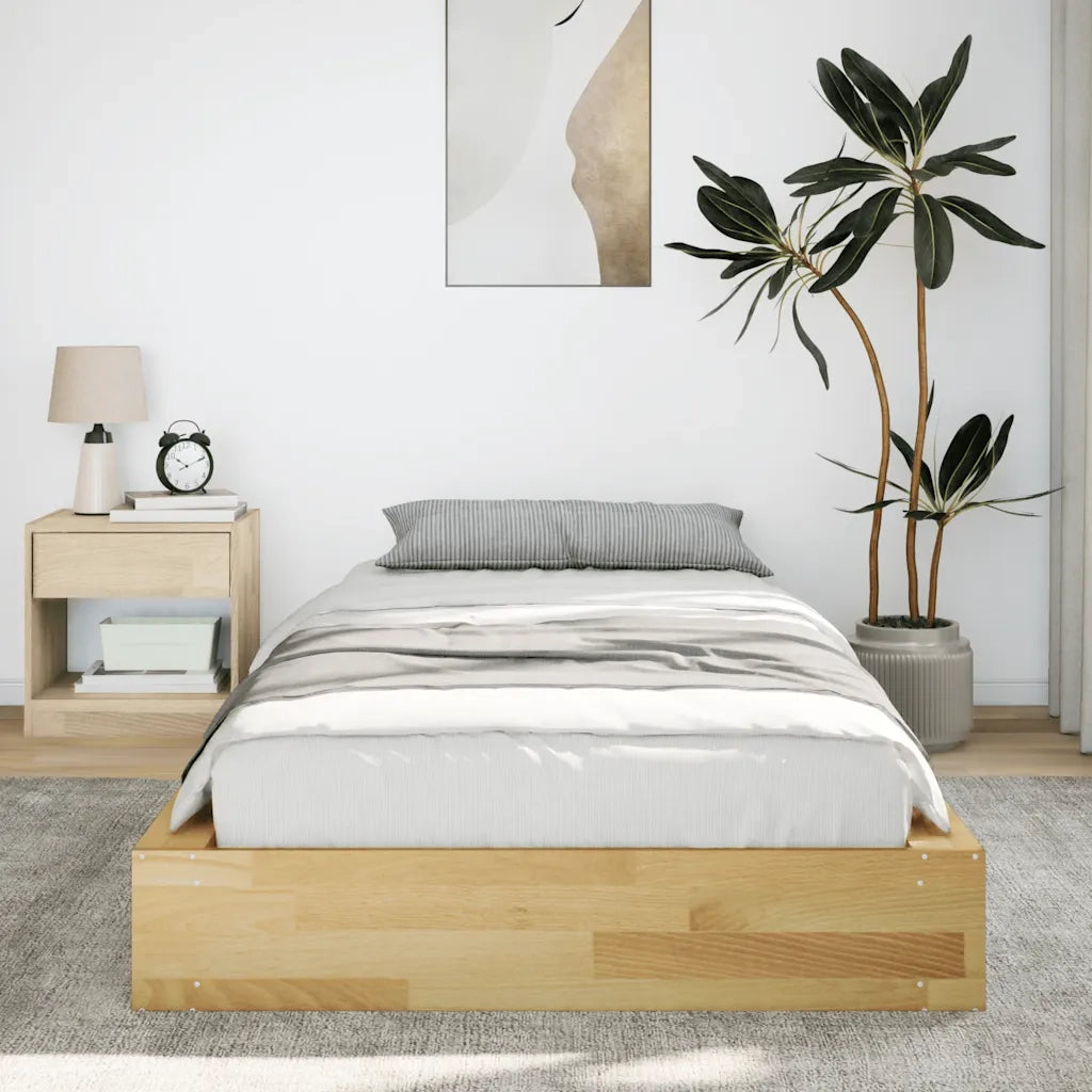 Struttura Letto Senza Materasso 90x190 cm in Legno di Rovere 3324129
