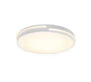 Plafoniera LED, metallo, bianco opaco, 40x5,3x40 cm, Tacoma