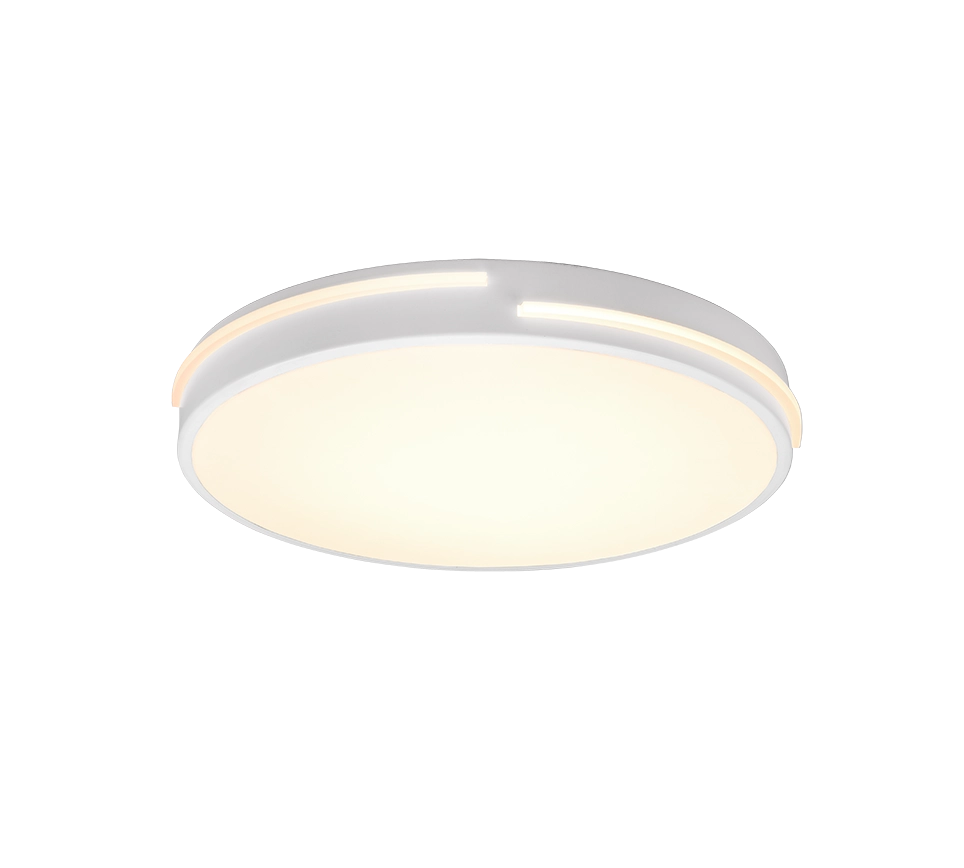 Plafoniera LED, metallo, bianco opaco, 40x5,3x40 cm, Tacoma