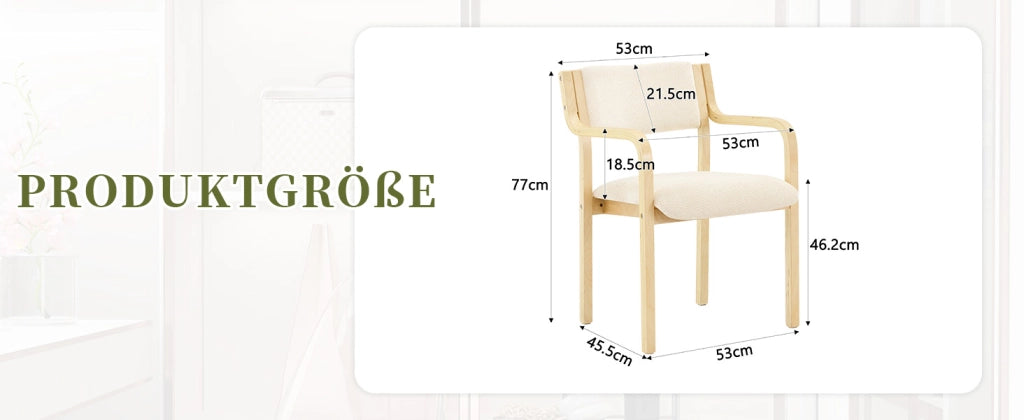 SEDIA da pranzo Set da 2 pezzi in legno e tessuto Teddy bianco, stile scandinavo