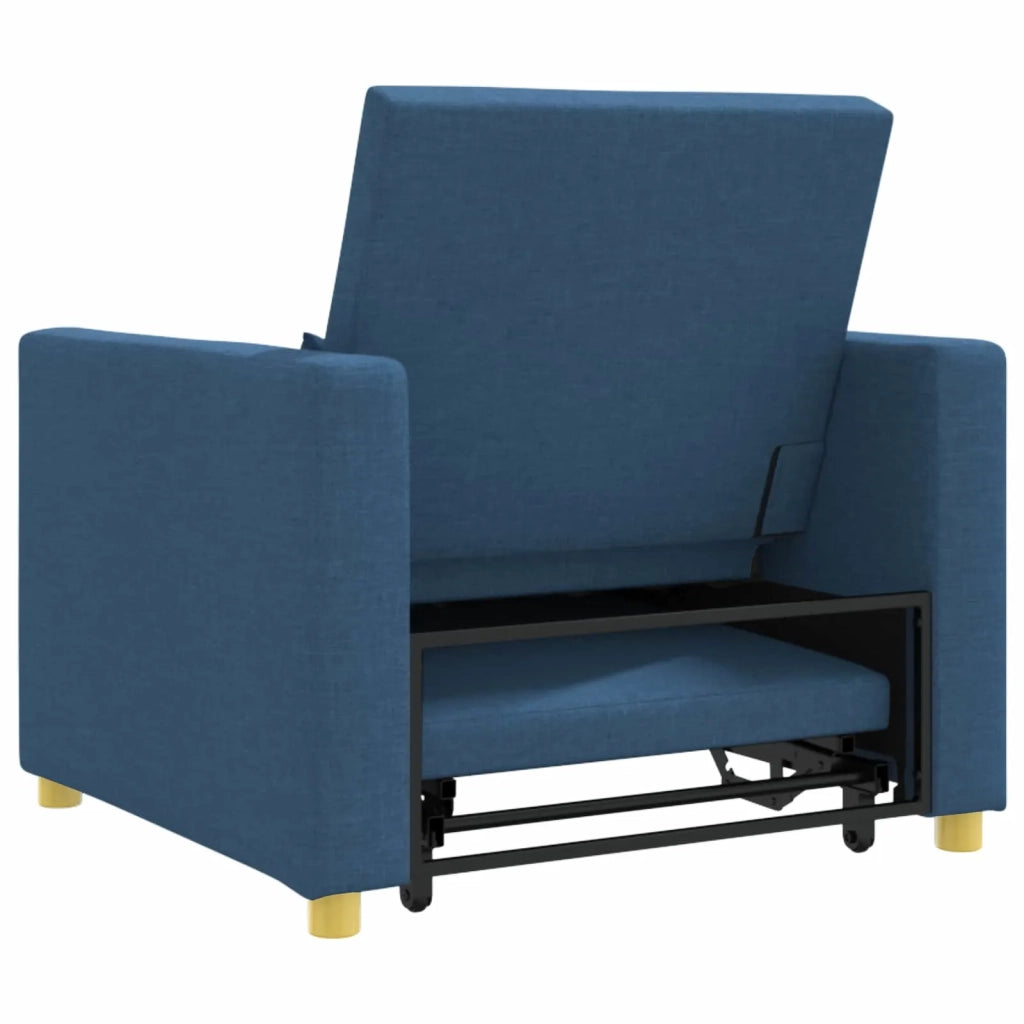 Divano letto estraibile singolo Blu 90 x 165 x 87 cm Tessuto 42002692