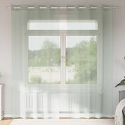 vidaXL Tende in Voile con Occhielli 2 pz Grigio Chiaro 140x225 cm