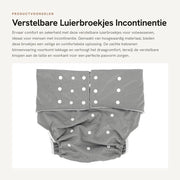 Sottoveste Incontinenti - Incontinentiebroek - Sottoveste Lavabile - Sottoveste Riciclabile - Interno di Cotone Soffice - Sicuro e Comodo - Sottoveste Incontinenti