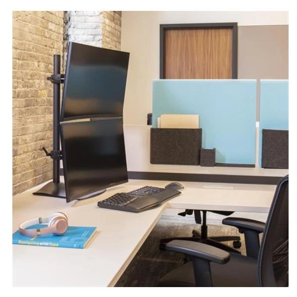 Ds100 dual-monitor desk stand, vert - 33-091-200