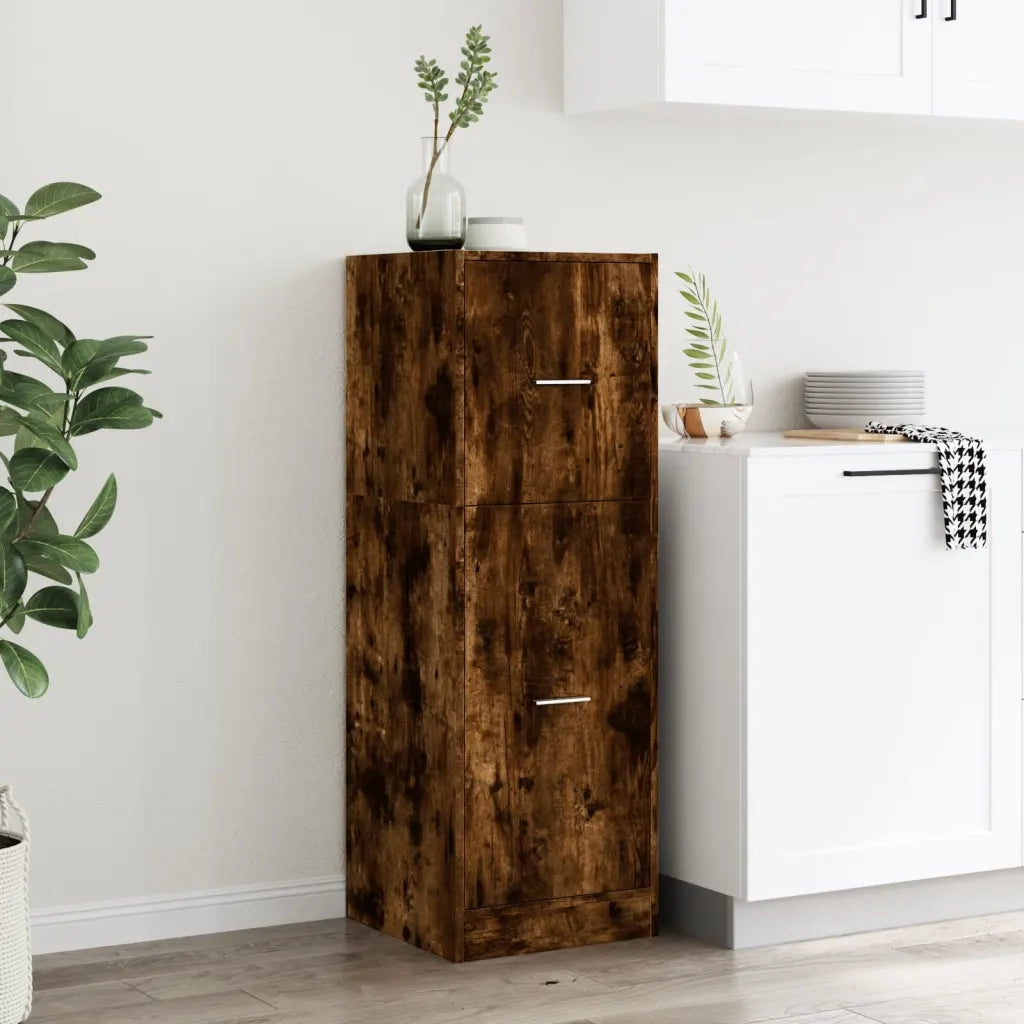 Armadietto da Farmacia Rovere Fumo 40x41x118 cm in Truciolato 855200