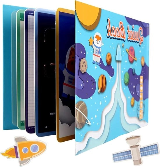 Libro di Attività Interattivo - Tessuto 3D - Giocattolo Sensoriale - Libro da Assemblare - Giocattolo Educativo per Bambini Piccoli - Stile Montessori