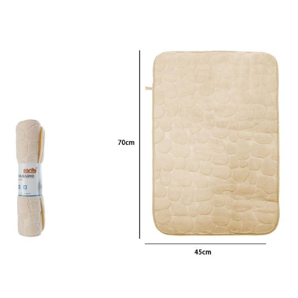 Trade Shop - Tappeto Tappetino In Tessuto Effetto Sassi Per Arredo Bagno 45 X 70 Cm 79930 -