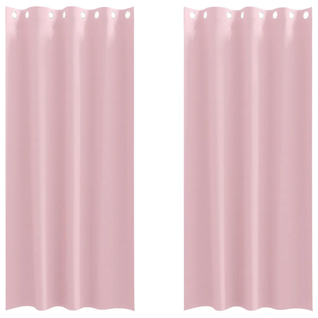Tende Blackout con Anelli 2 pz Rosa baby 225 x 140 cm 4107410
