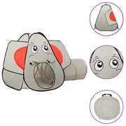 Tenda Gioco-Tenda Giocattolo Bambini Elefante Grigio 250 Palline 174x86x101 cm 872462
