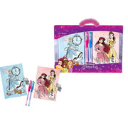 Trade Shop - Set Diari Segreti Principesse Disney Lucchetto Chiavi Penne Glitterate Colorate -