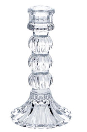 Portacandele Singolo in Vetro Trasparente Madame 1 Candela 15 cm