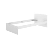 Letto singolo Haikui, Sommier per camera da letto, Giroletto per stanza, Struttura porta materasso, 96x195 h67 cm, Bianco