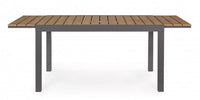 Tavolo Allungabile Elias 140-200x90 cm Antracite in Alluminio