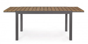 Tavolo Allungabile Elias 140-200x90 cm Antracite in Alluminio