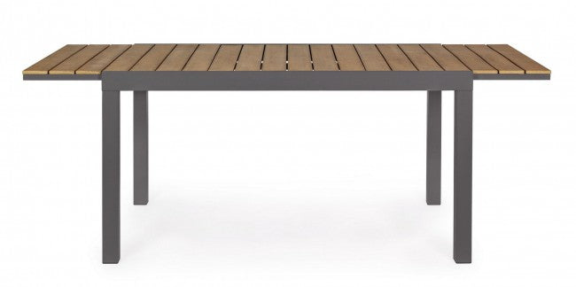 Tavolo Allungabile Elias 140-200x90 cm Antracite in Alluminio