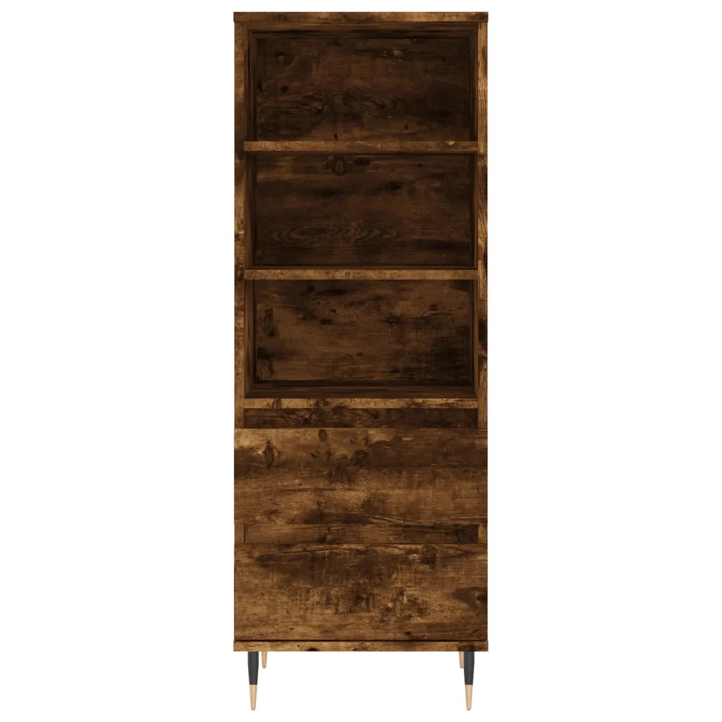 Credenza | Madia | Buffet da pranzo | Armadio da pranzo Rovere Fumo 40x36x110 cm in Legno Multistrato