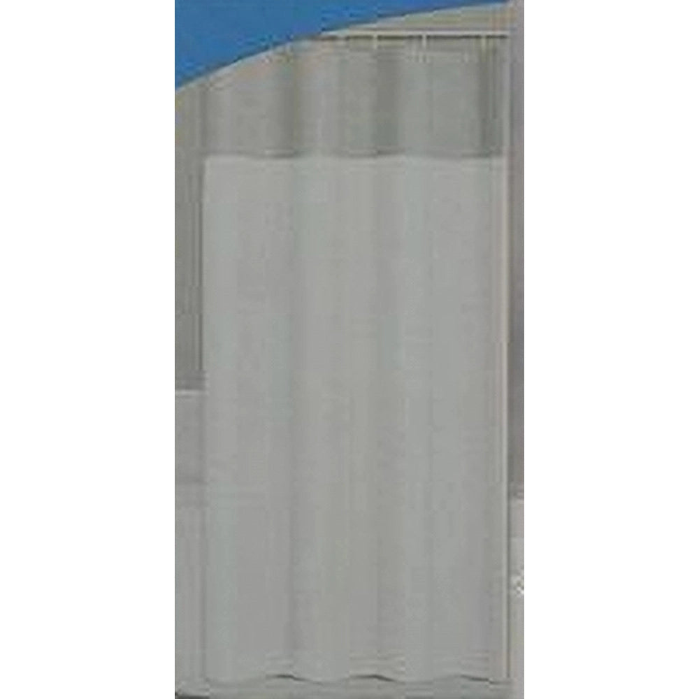 Trade Shop - Tenda Da Doccia Vasca Bagno Peva Con 12 Ganci 180x200cm Trasparente Bianco 69491 -