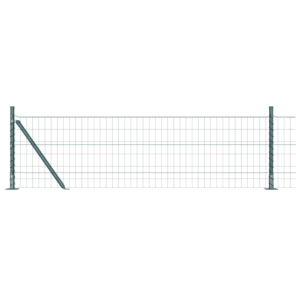 Recinzione Euro di con 7 Poste Flangiate 0.4x10 m in Acciaio Galvanizzato