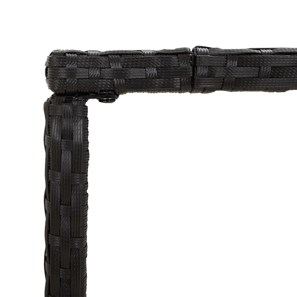 Set Bar da Giardino 5 pz Nero in Polyrattan 3187652