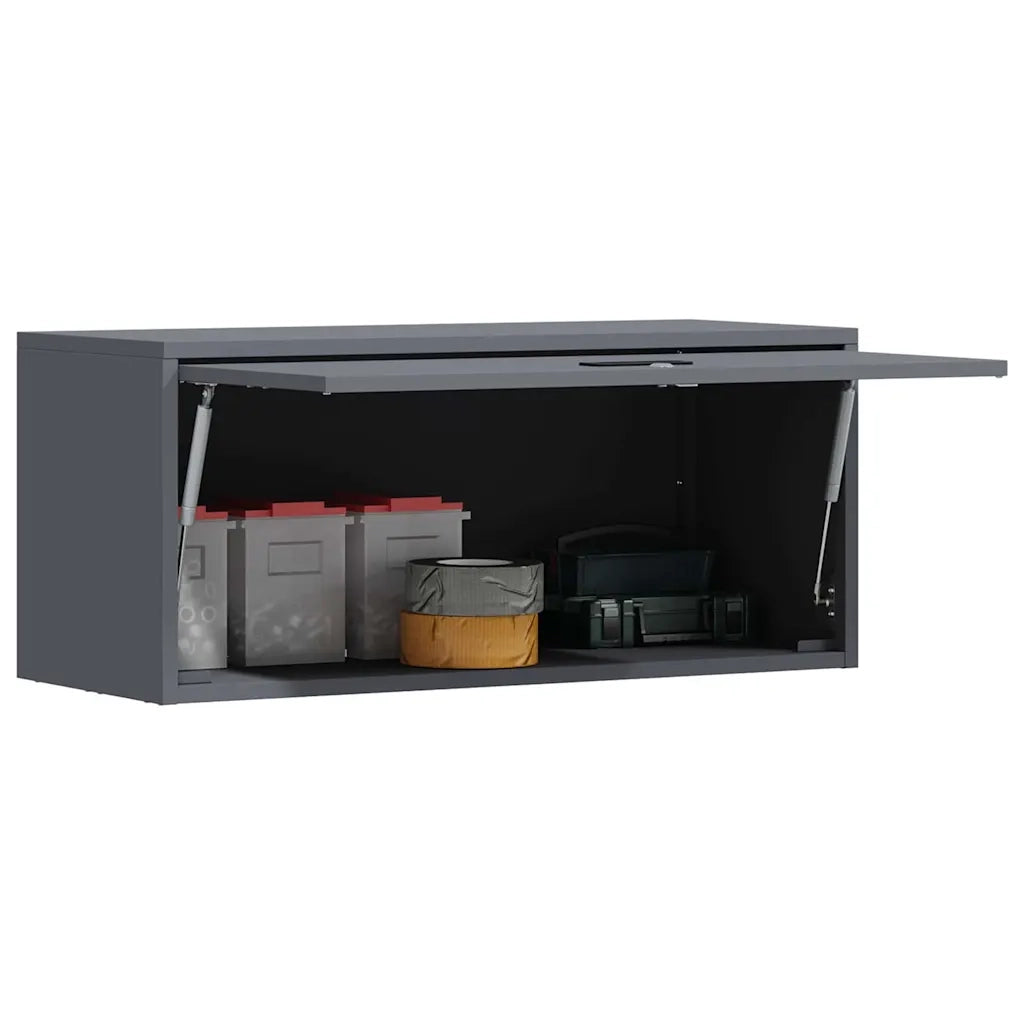 Armadio a muro per garage Antracite 80 x 33 x 35 cm