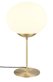 Lampada da tavolo FOMENTO ottone opaco sfera vetro E27