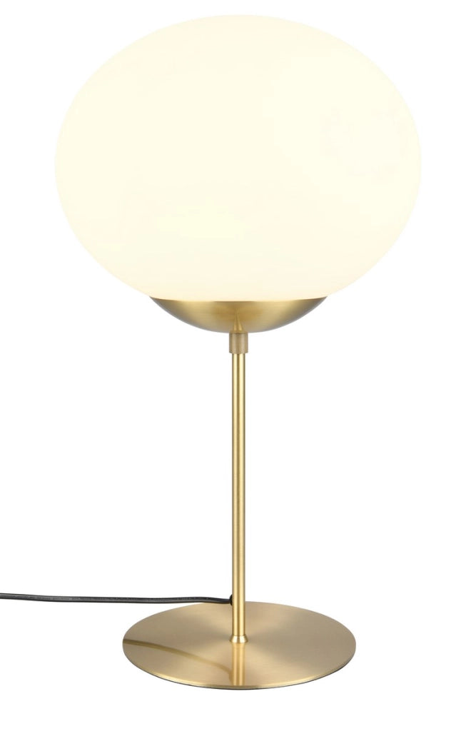 Lampada da tavolo FOMENTO ottone opaco sfera vetro E27