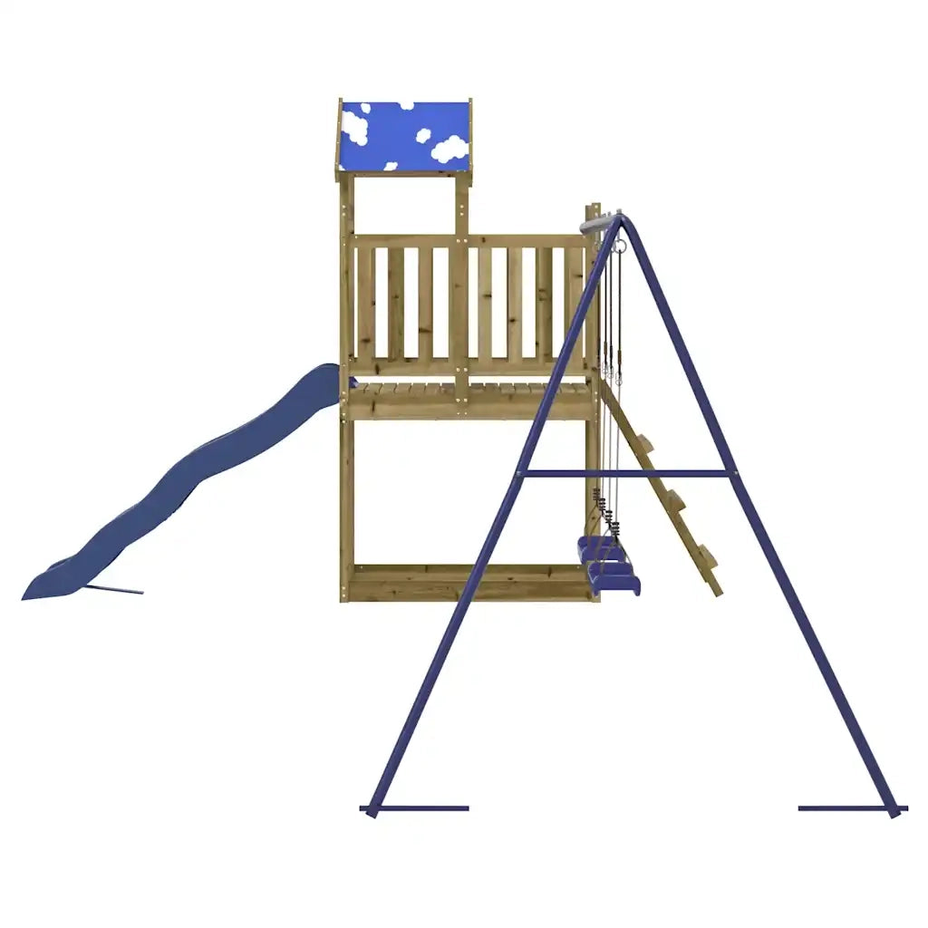 Set da Gioco da Esterno in Legno di Pino Impregnato