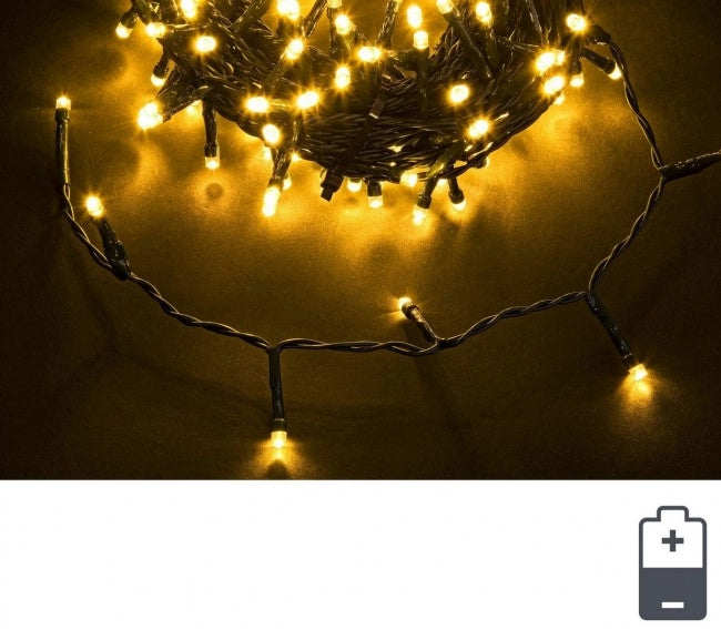 Luci Natale 96 LED Classic, Filo Verde 5mm, Bluetooth, IP44 (12 Pezzi)