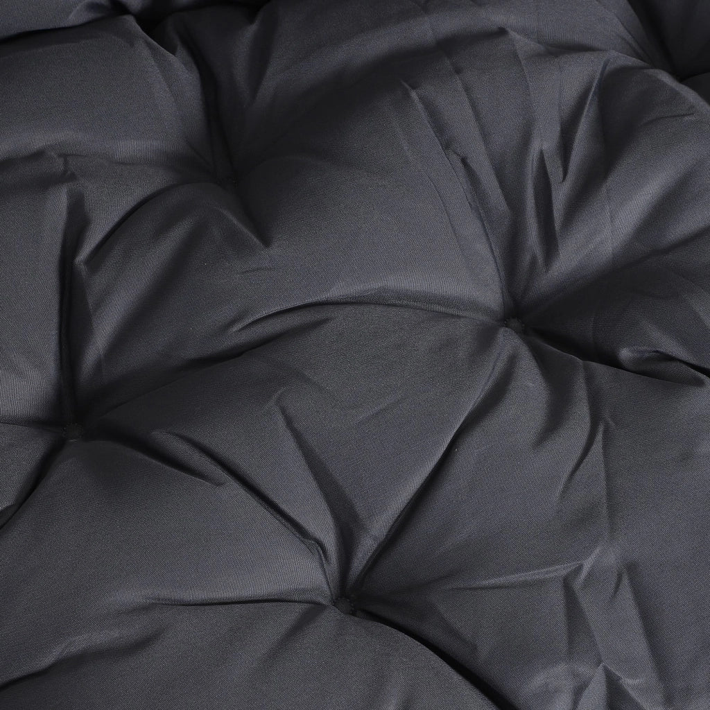 Cuscino per panca da giardino 100 x 98 x 8 cm, imbottitura in schiuma, grigio scuro