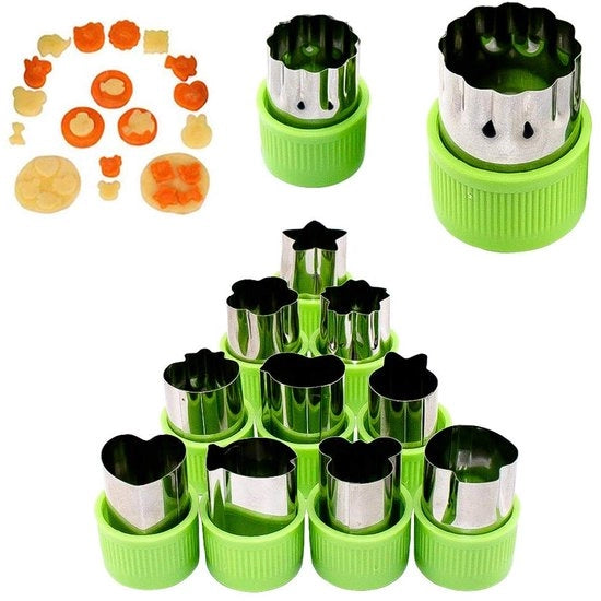 FYSL 12-deliga forma per biscotti in acciaio inossidabile per torte, biscotti, sushi e frutta (12 stili)