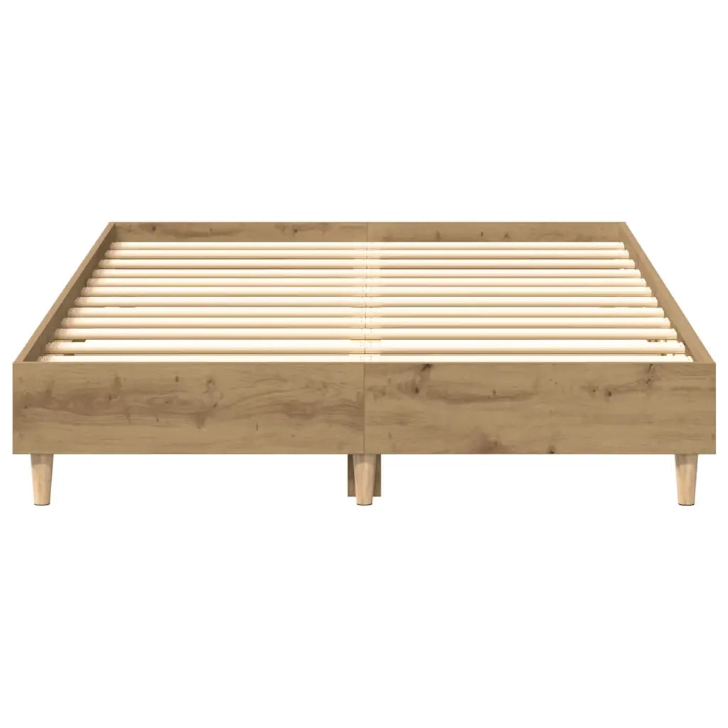 Letto matrimoniale | Letto per adulti | Giroletto senza Materasso Rovere Artigianale 135x190 cm