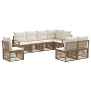 Set Divano da Giardino 8 pcs Beige polyrattan 3435729