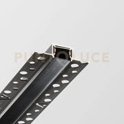 STICK RECESSED BINARIO IN ALLUMINIO 2000 mm NERO (Kit per montaggio profilo e tappi di chiusura inclusi)